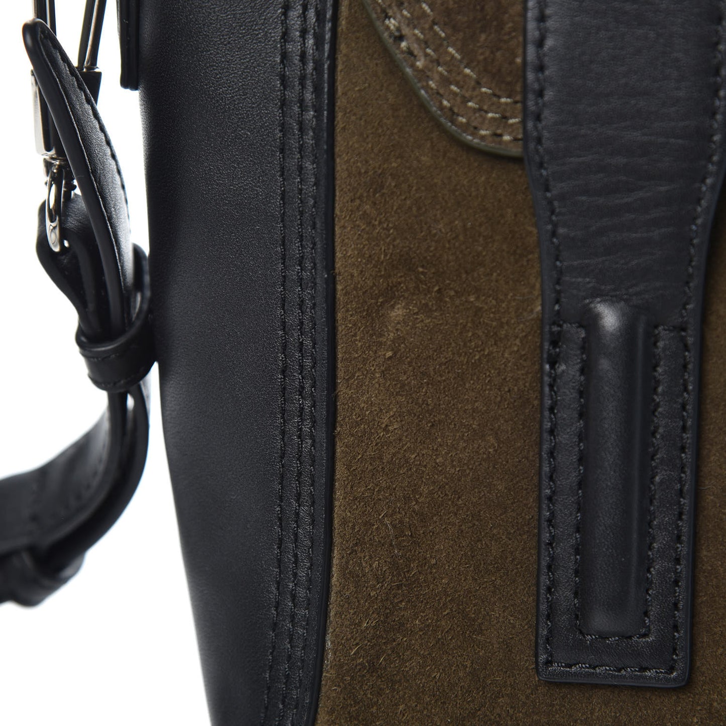 3.1 Suede Calfskin Mini Pashli Satchel Dark Moss
