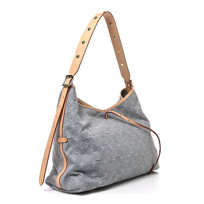 Louis Vuitton Monogram Denim CarryAll MM Washed Grey 4 of 12