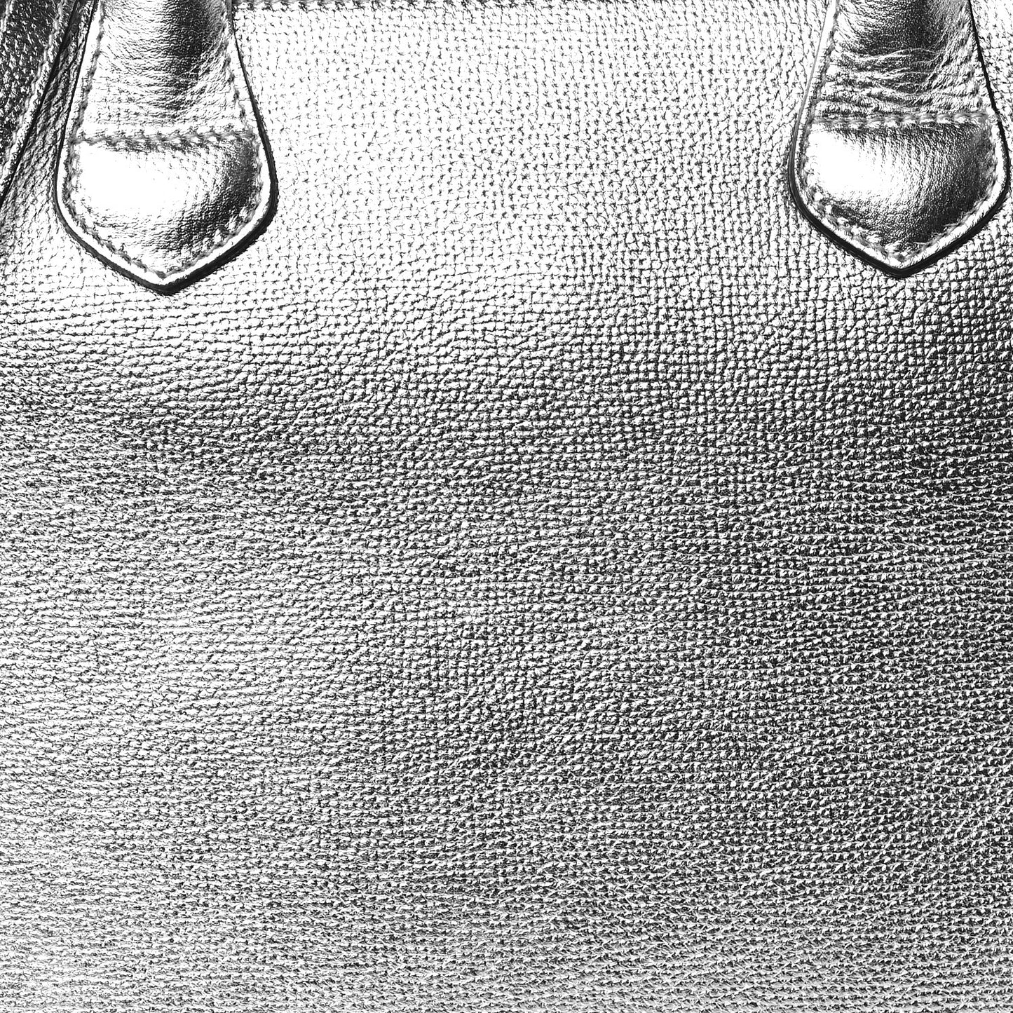 Metallic Grainy Calfskin House Check Medium Banner Tote Silver
