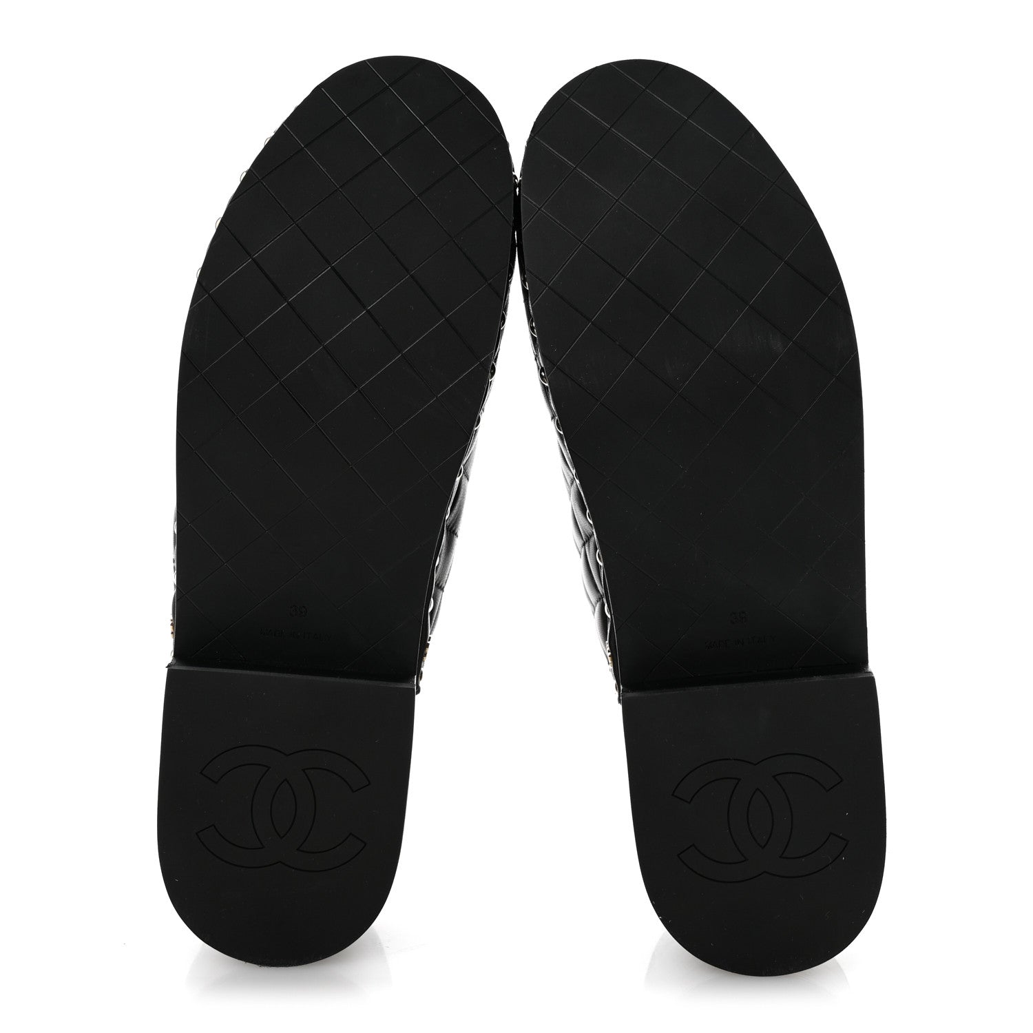 Chanel Lambskin Quilted CC Clogs 39 Black 6 of 12