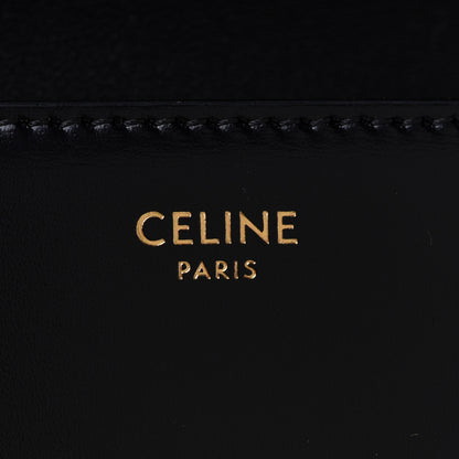 Celine Shiny Calfskin Cuir Triomphe Chain Shoulder Bag Black 6 of 10