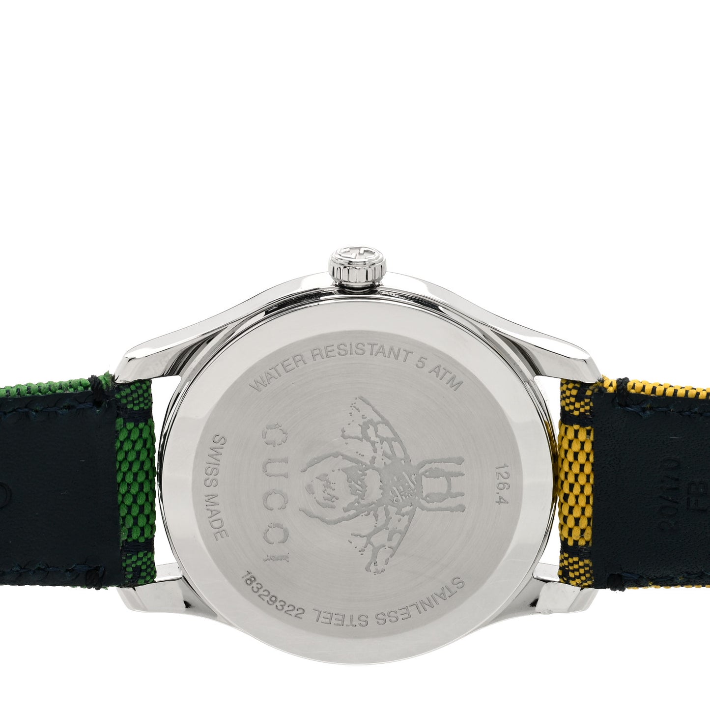 Stainless Steel Nylon 38mm G-Timeless GG Multicolor Quartz Watch