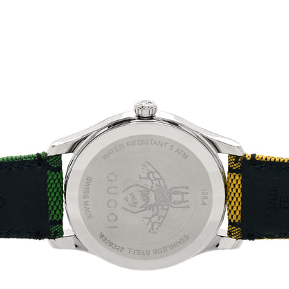 Gucci Stainless Steel Nylon 38mm G-Timeless GG Multicolor Quartz Watch 4 of 5