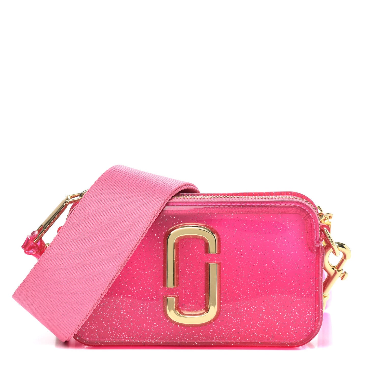 Jelly Glitter Small Snapshot Camera Bag Pink