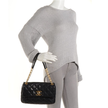 Chanel Calfskin Quilted Retro Chain Flap Black 2 of 9
