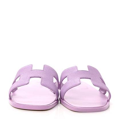 Hermes Epsom Oran Sandals 38 Violet Amethyste 2 of 9