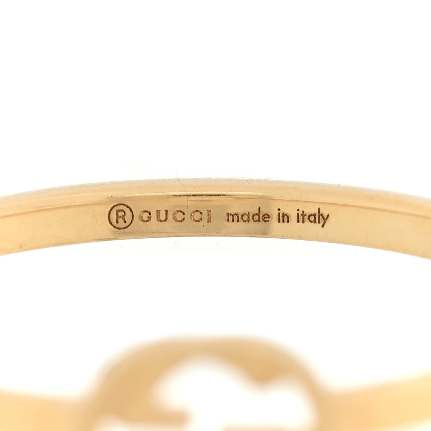 18K Yellow Gold Interlocking G Ring 54 7