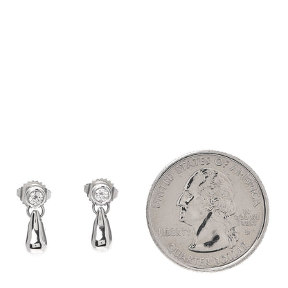 Tiffany Platinum Diamond Elsa Peretti Teardrop Earrings 2 of 6