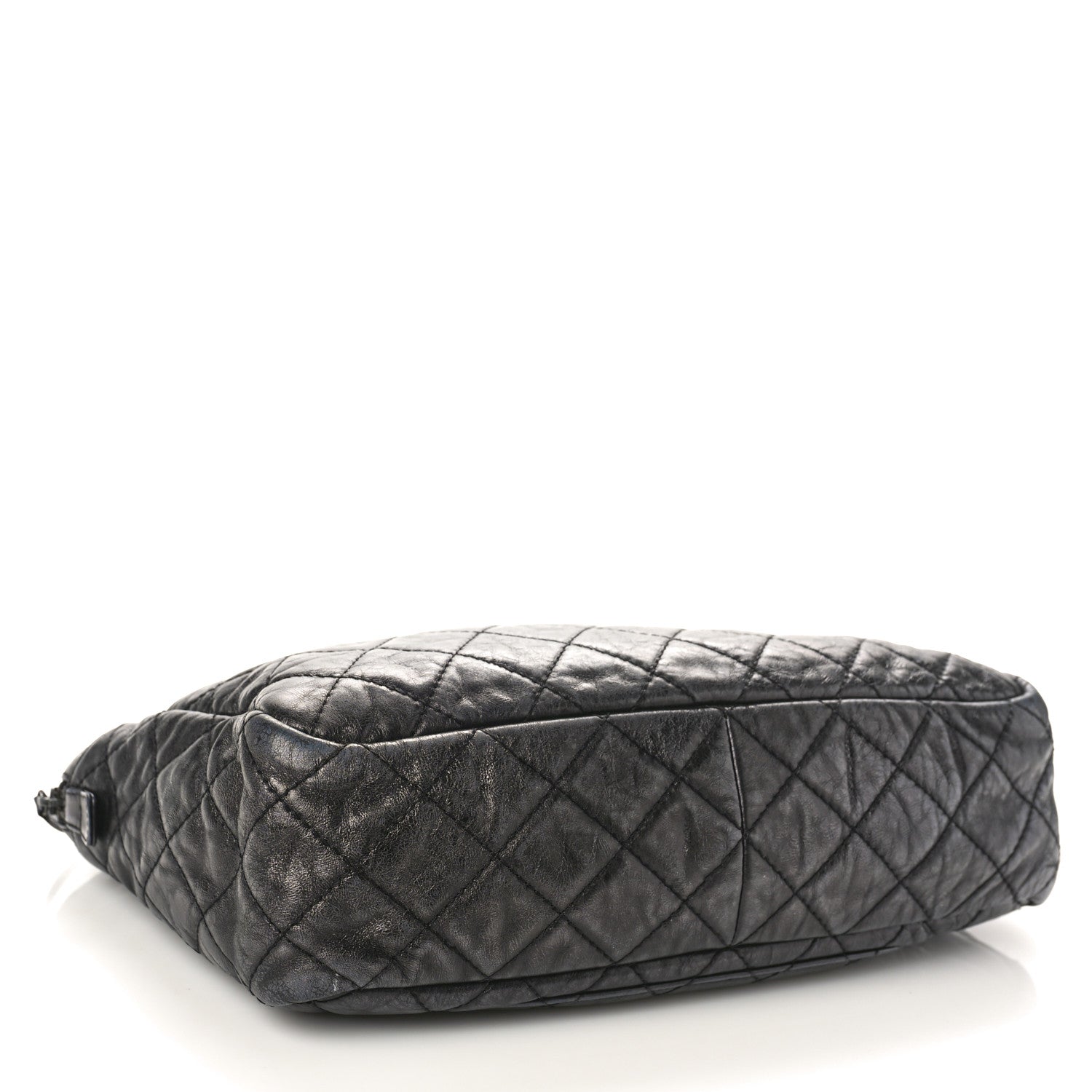 Chanel Metallic Aged Calfskin Quilted Large Reissue Camera Case Black 4 of 13