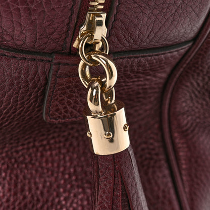 Gucci Metallic Cellarius Calfskin Medium Soho Bowler Classic Burgundy 13 of 14