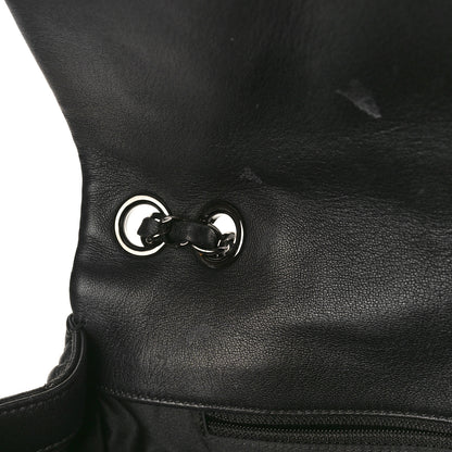 Chanel Lambskin Vertical Stitch Jumbo Single Flap Black 11 of 12