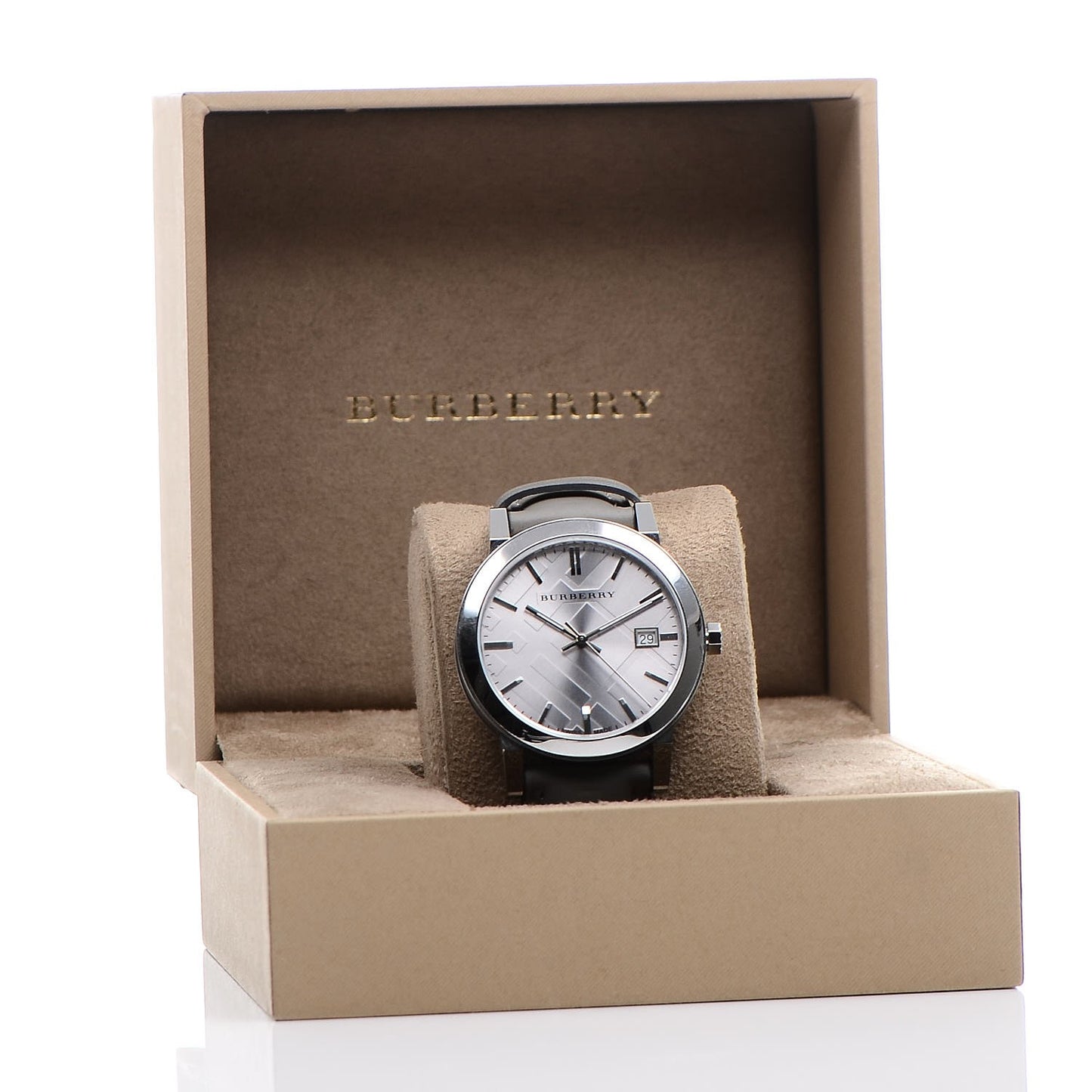 Stainless Steel Calfskin 38mm Heritage Quartz Watch BU9036