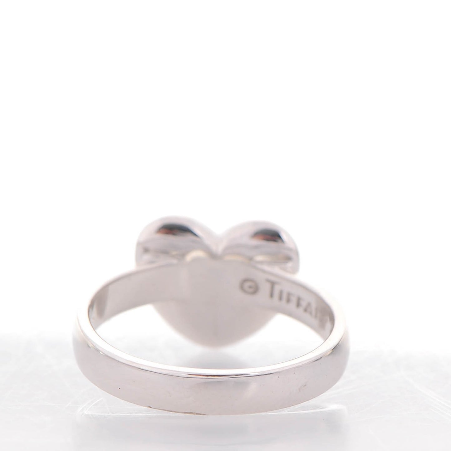 18K White Diamond Etoile Heart Band Ring 5