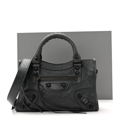 Balenciaga Agneau Arena Classic Hardware Le City Mini  Volcanic Rock 11 of 11