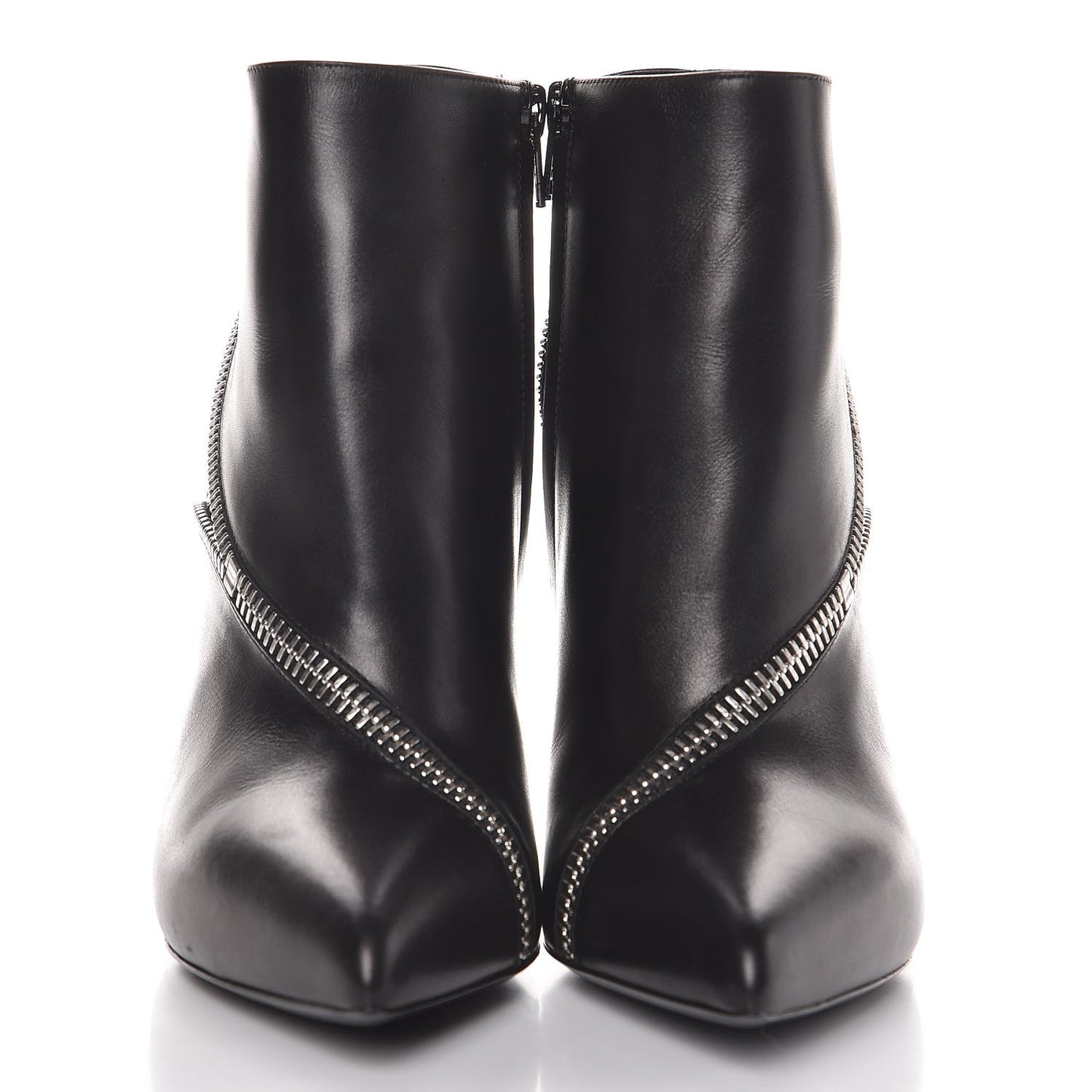 Calfskin Python Embossed Paris 110 Ankle Boots 38 Black