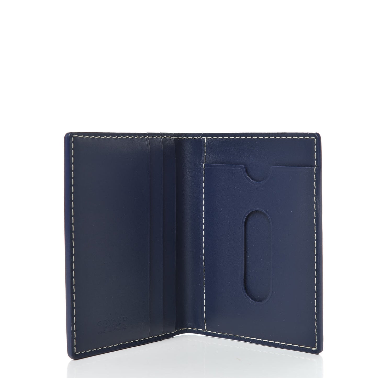 Goyardine Saint Marc Folding Card Case Navy