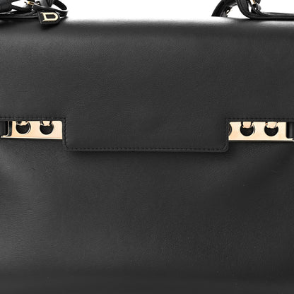 Delvaux Calfskin GM Tempete Satchel Black 8 of 10