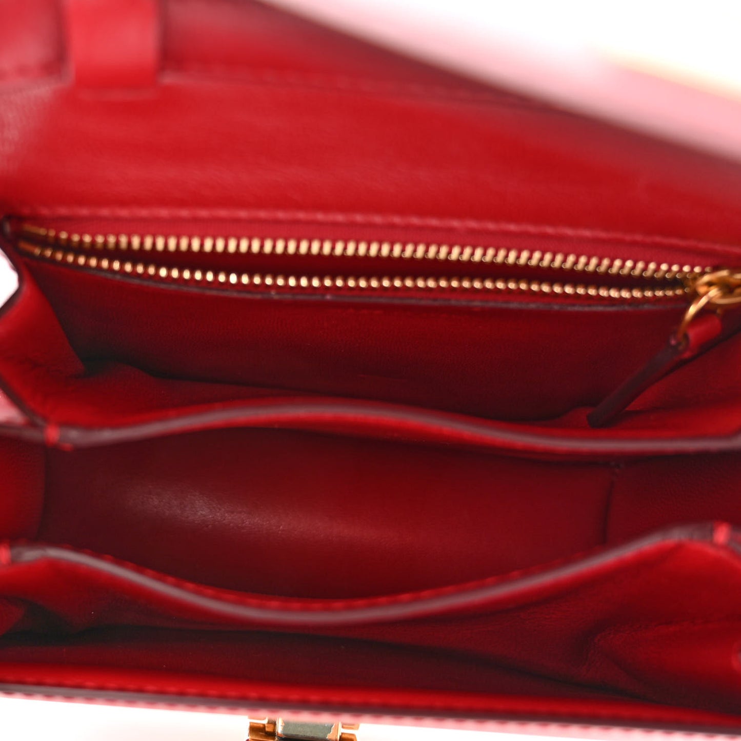 Smooth Calfskin Small Classic Box Flap Bag Red