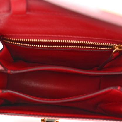 Celine Smooth Calfskin Small Classic Box Flap Bag Red 5 of 9