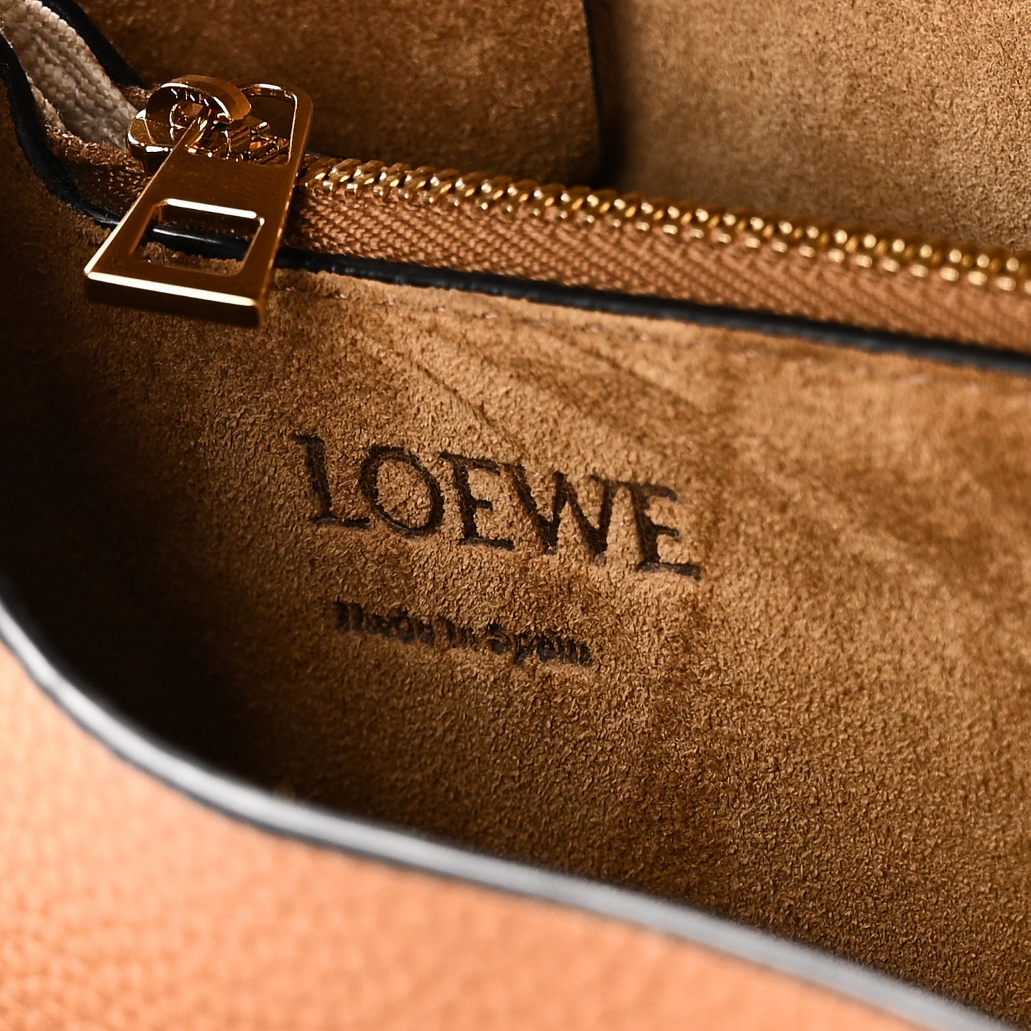 Grained Calfskin Large Gate Bag Caramel Pecan