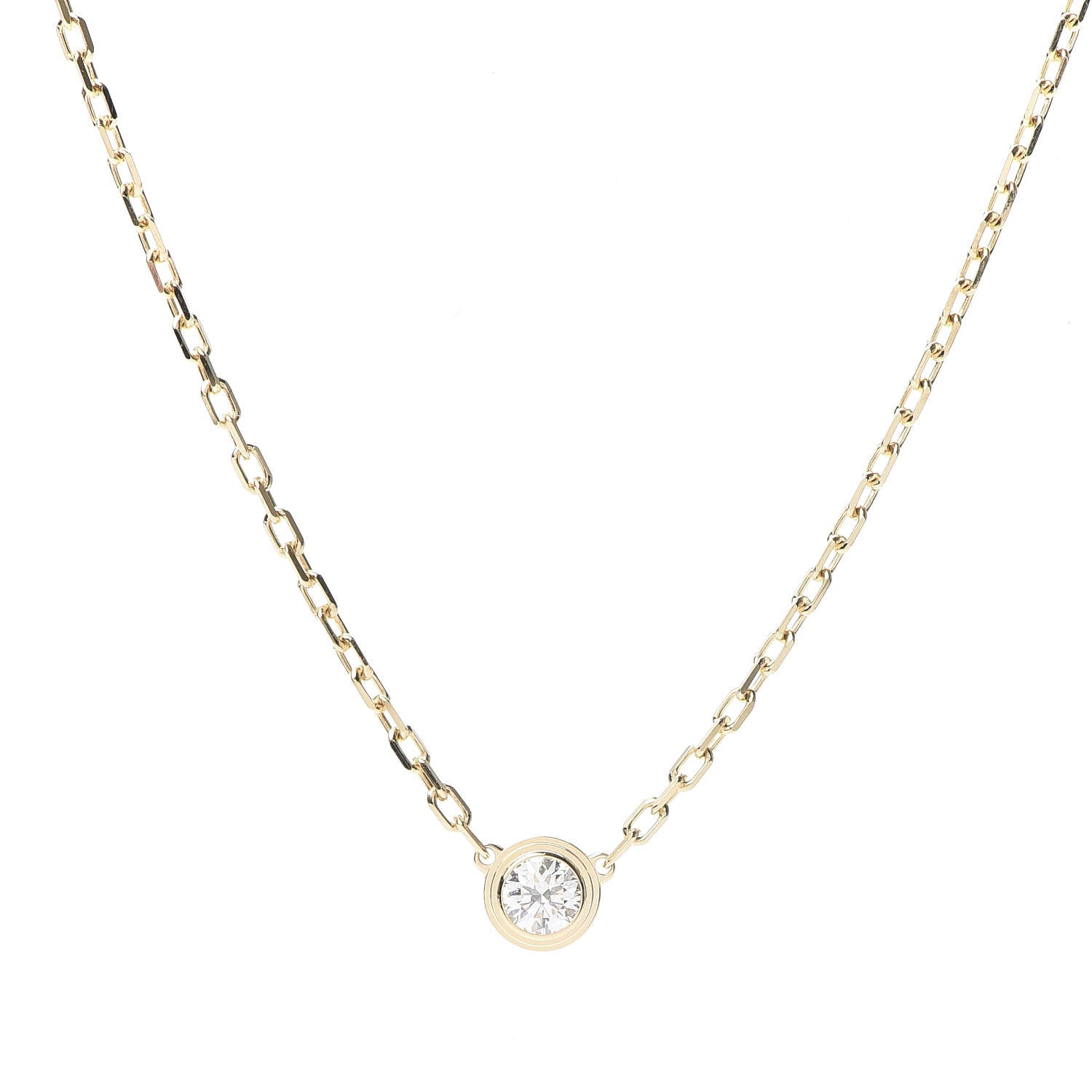Cartier 18K Yellow Gold Diamond SM D'Amour Pendant Necklace 4 of 6