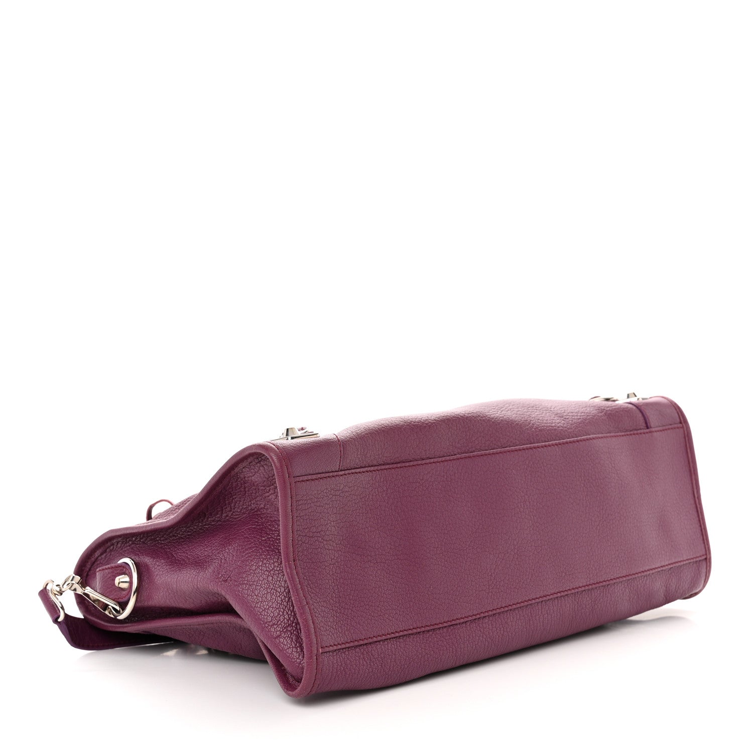 Balenciaga Chevre Silver Metallic Edge Hardware City Violet Prune 5 of 12