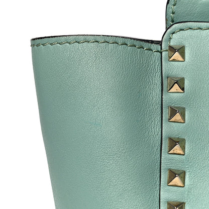 Valentino Garavani Vitello Rockstud Double Handle Tote Morning Dew 11 of 12