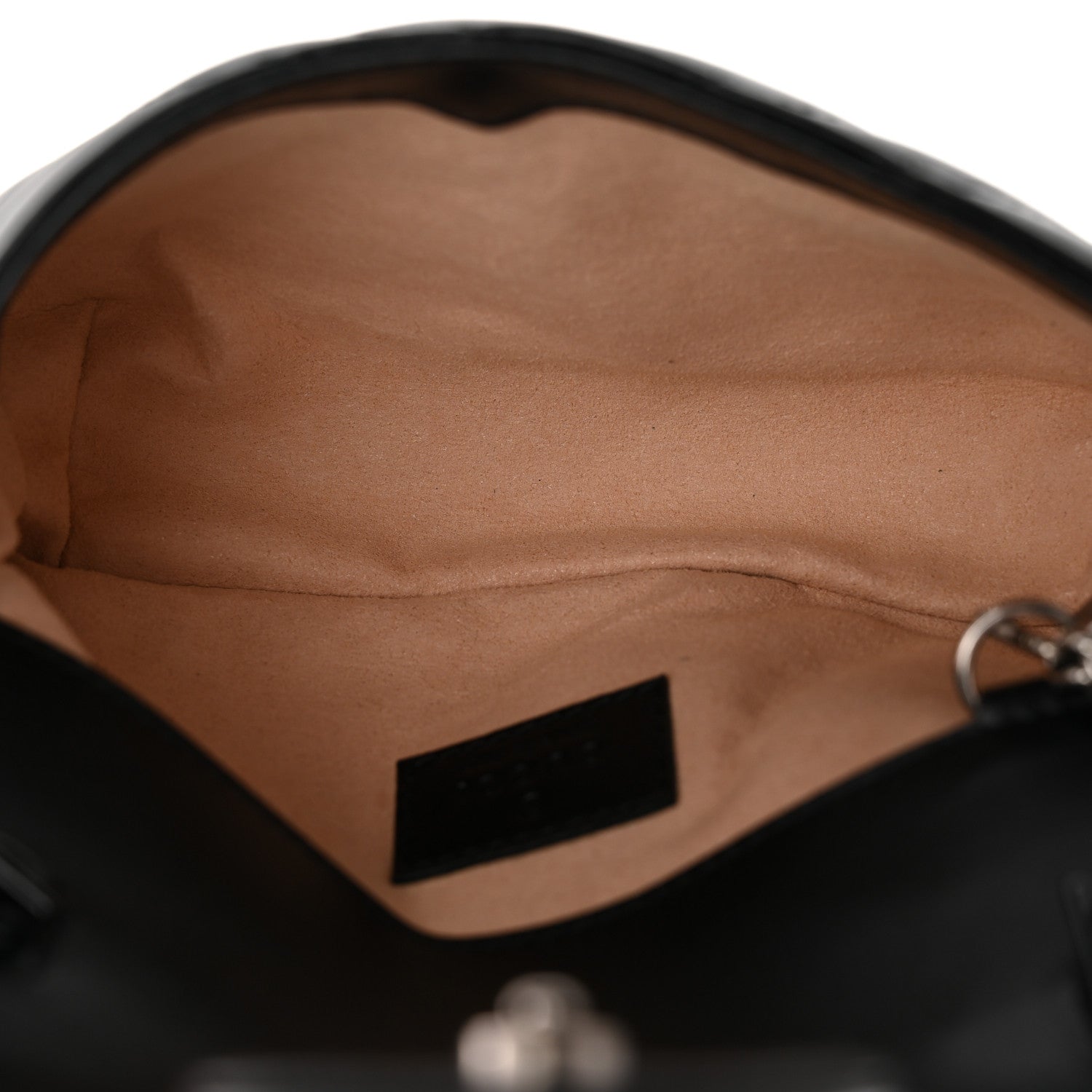 Gucci Calfskin Matelasse Monochrome GG Marmont Chain Belt Bag Black 5 of 10