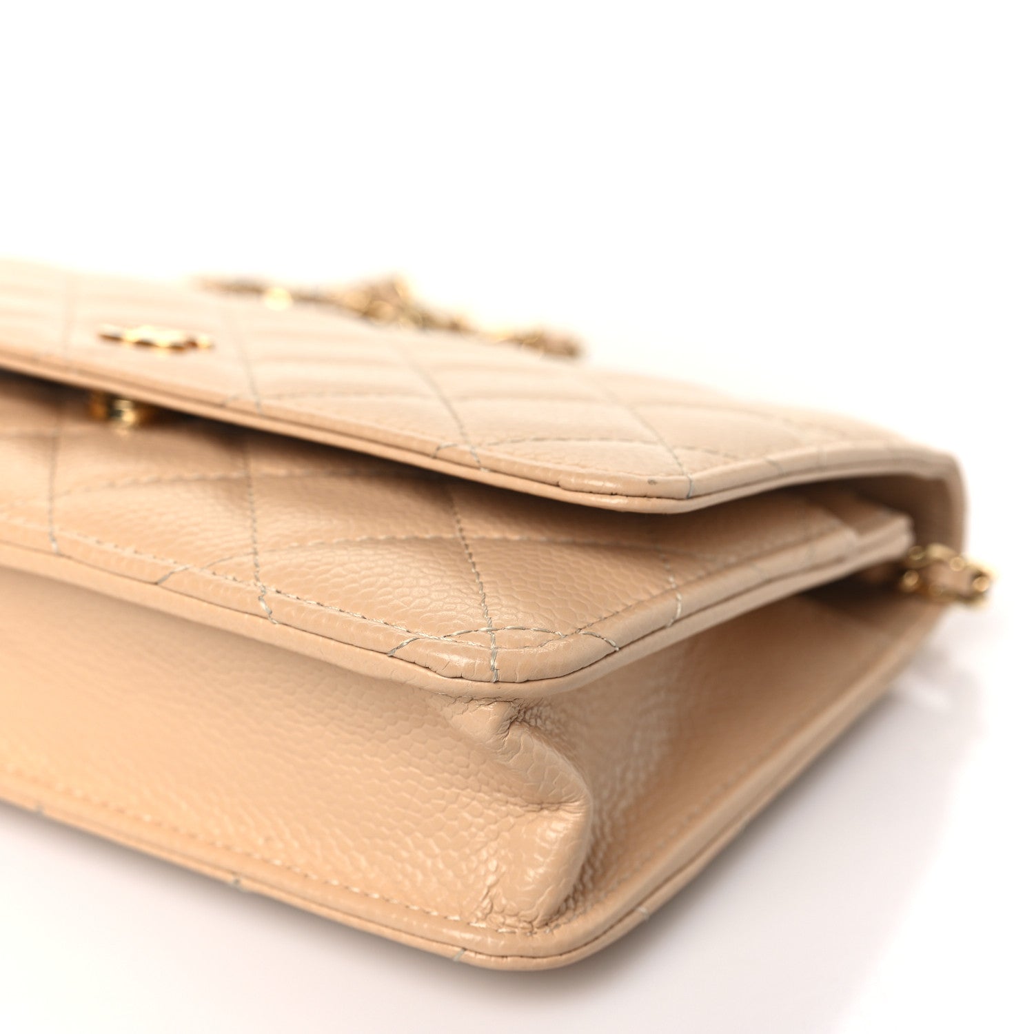 Chanel Caviar Quilted Wallet on Chain WOC Beige Clair 9 of 9