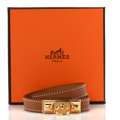 Hermes Swift Rivale Double Tour Bracelet T2 Gold 6 of 6