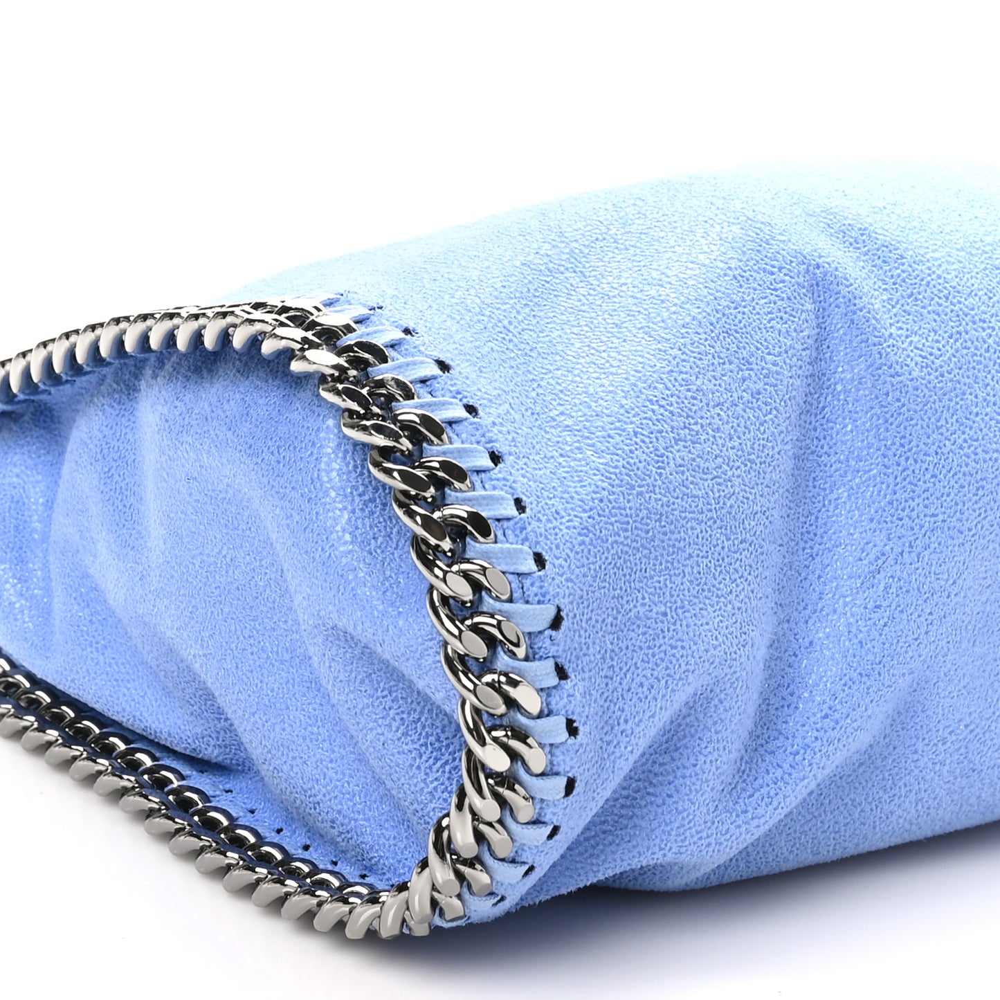Shaggy Deer Mini Falabella Fold Over Tote Cerulean