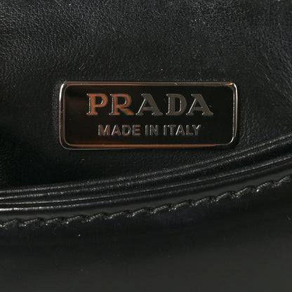 Prada Spazzolato Flap Shoulder Bag Black 6 of 8