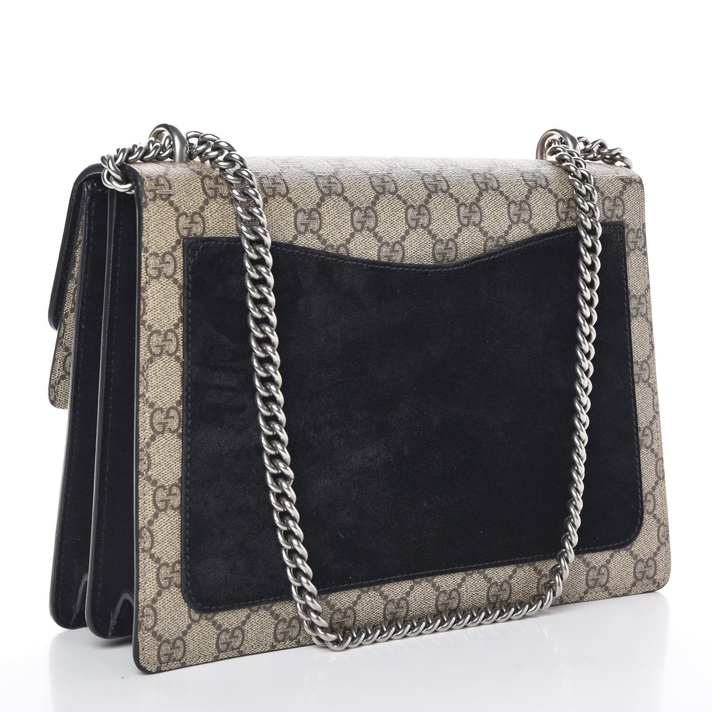 GG Supreme Monogram Medium Dionysus Shoulder Bag Black