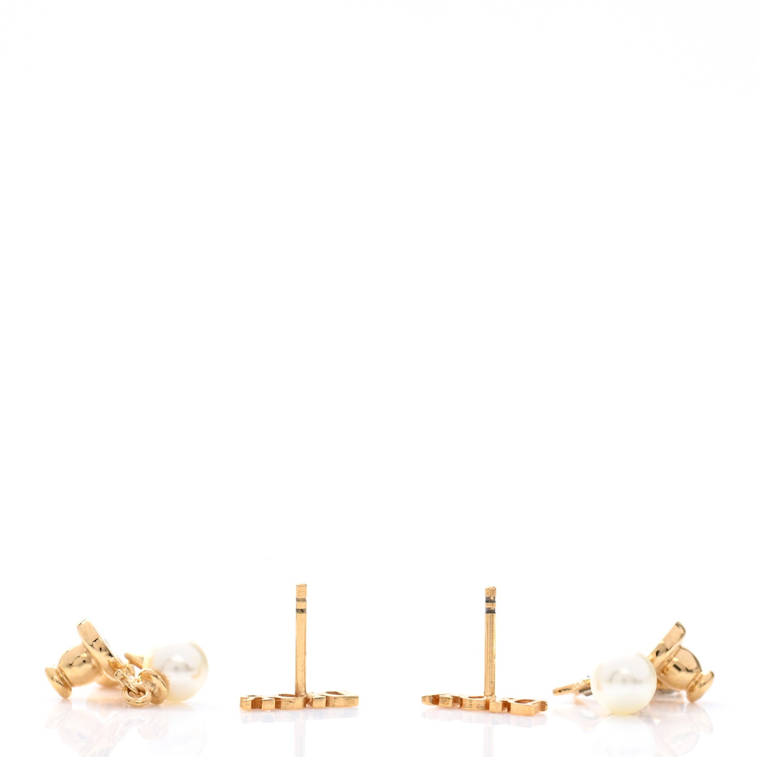 Christian Dior Pearl Crystal Dio(r)evolution Earrings Gold 8 of 13