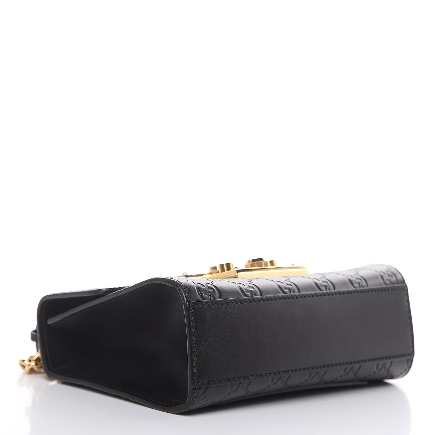 Gucci Guccissima Small Padlock Shoulder Bag Black 4 of 16