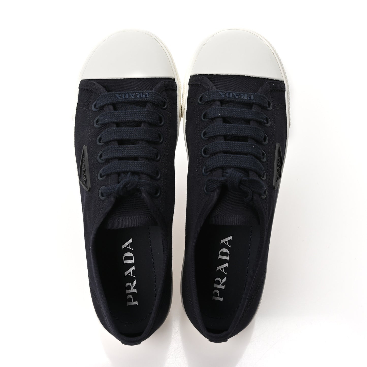 Drill Nylon Triangle Logo Sneakers 41 Navy
