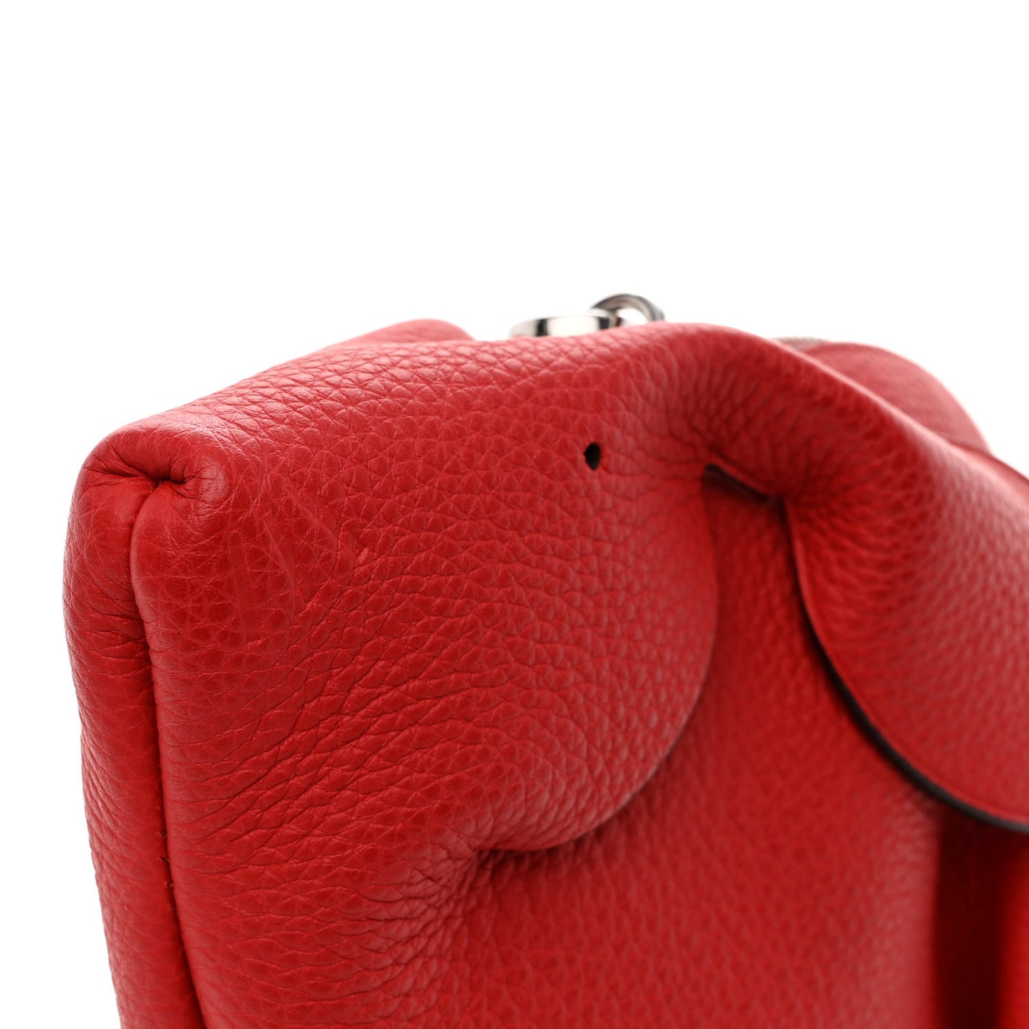 Calfskin Shearling Mini Bunny Crossbody Bag Red