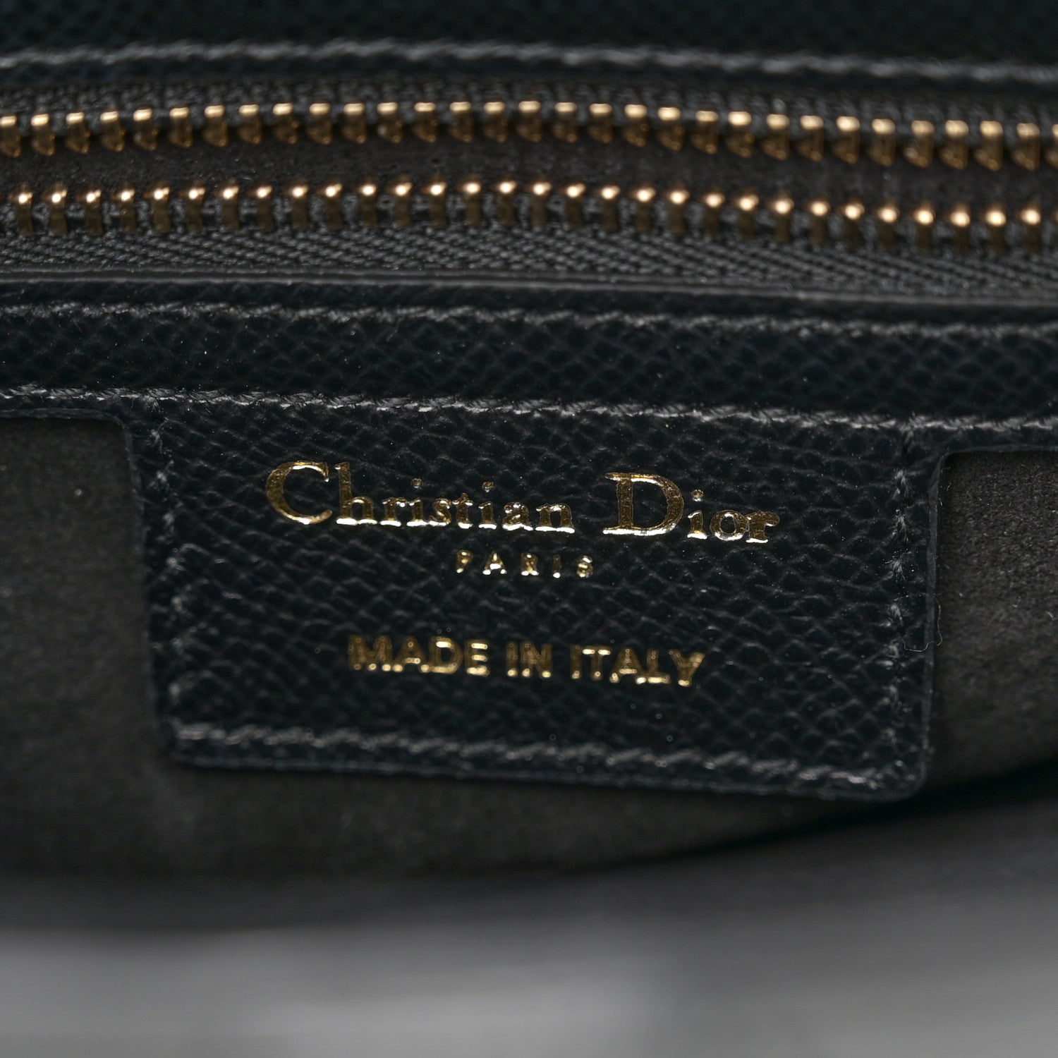 Christian Dior Grained Calfskin Saddle Bag With Strap Black 6 of 11