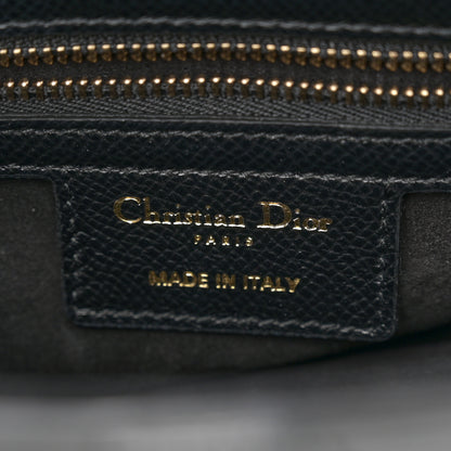 Christian Dior Grained Calfskin Saddle Bag With Strap Black 6 of 11