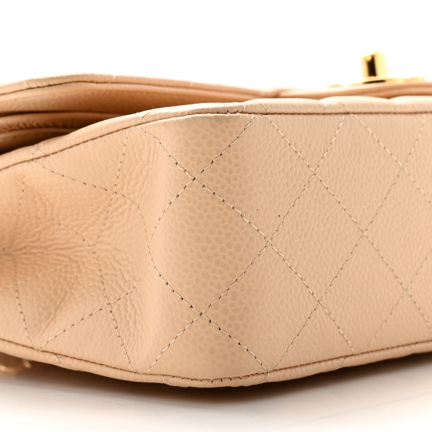 Chanel Caviar Quilted Medium Double Flap Beige 9 of 10