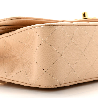 Chanel Caviar Quilted Medium Double Flap Beige 9 of 10