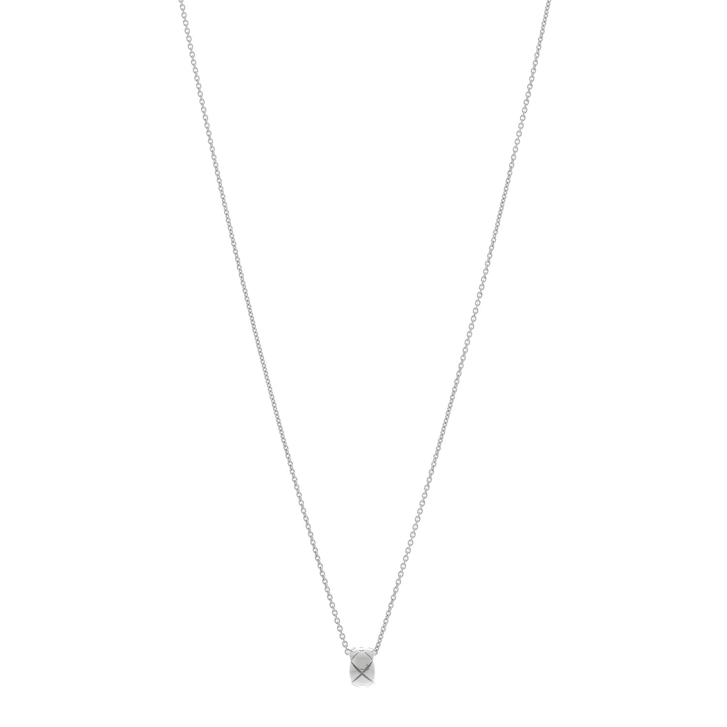 Chanel 18K White Gold Coco Crush Pendant Necklace 1 of 5