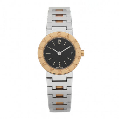 Bulgari Stainless Steel 18K Yellow Gold 23mm Quartz Watch Black 1 of 5