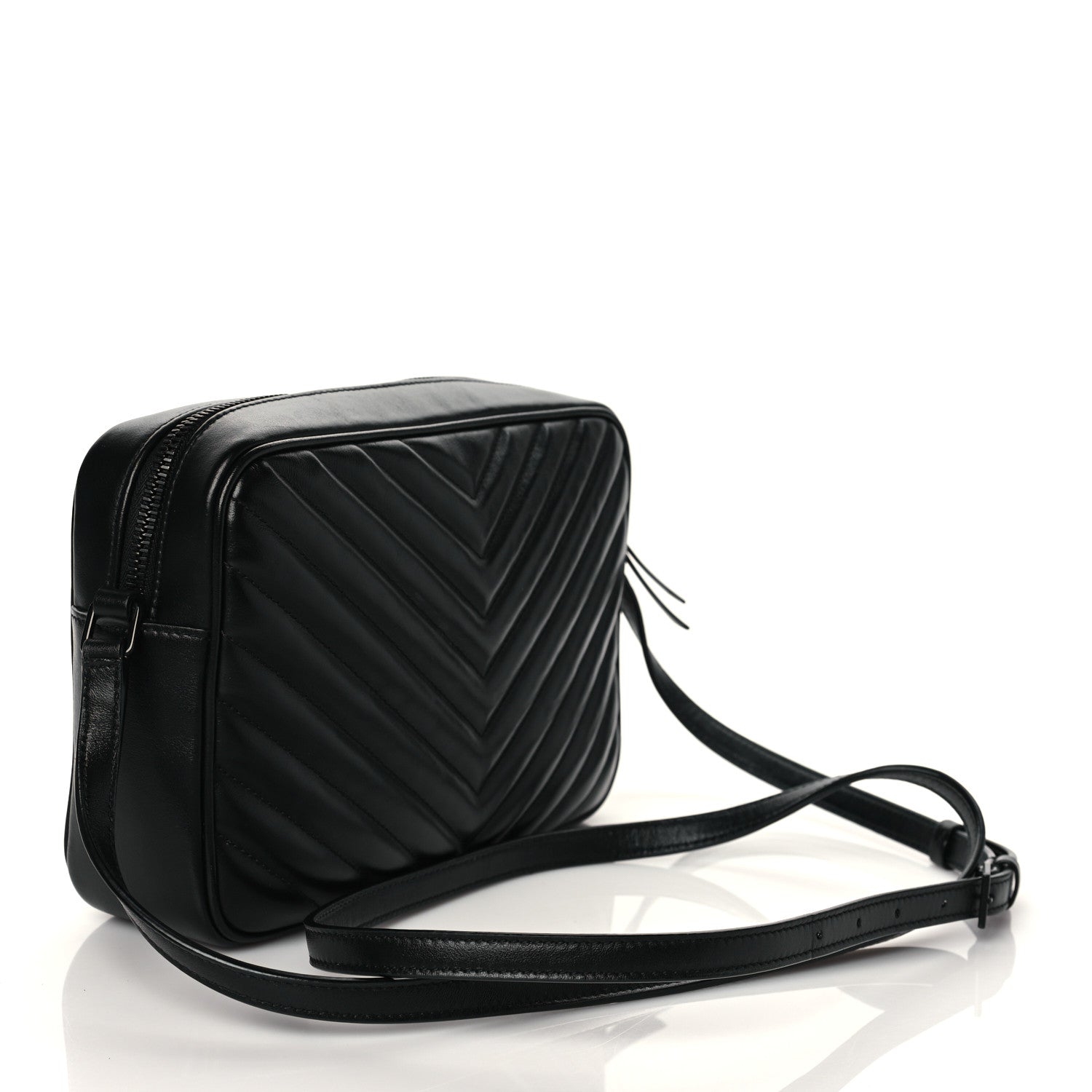 Saint Laurent Calfskin Matelasse Monogram Lou Camera Bag Black 3 of 10