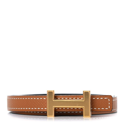 Hermes Swift Epsom 13mm Focus Belt 75 Black Gold 1 of 4