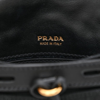 Prada Nylon Embroided Corsaire Belt Bag Black 5 of 9