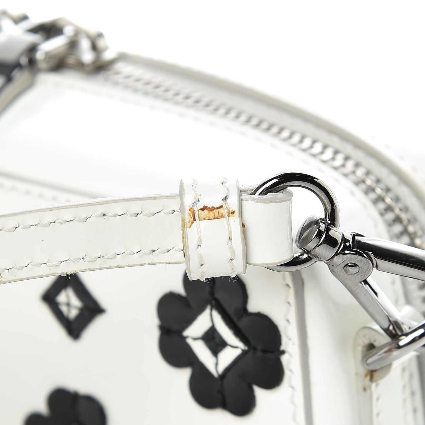 Spazzolato Floral Crossbody White Black