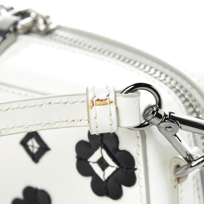 Prada Spazzolato Floral Crossbody White Black 13 of 13