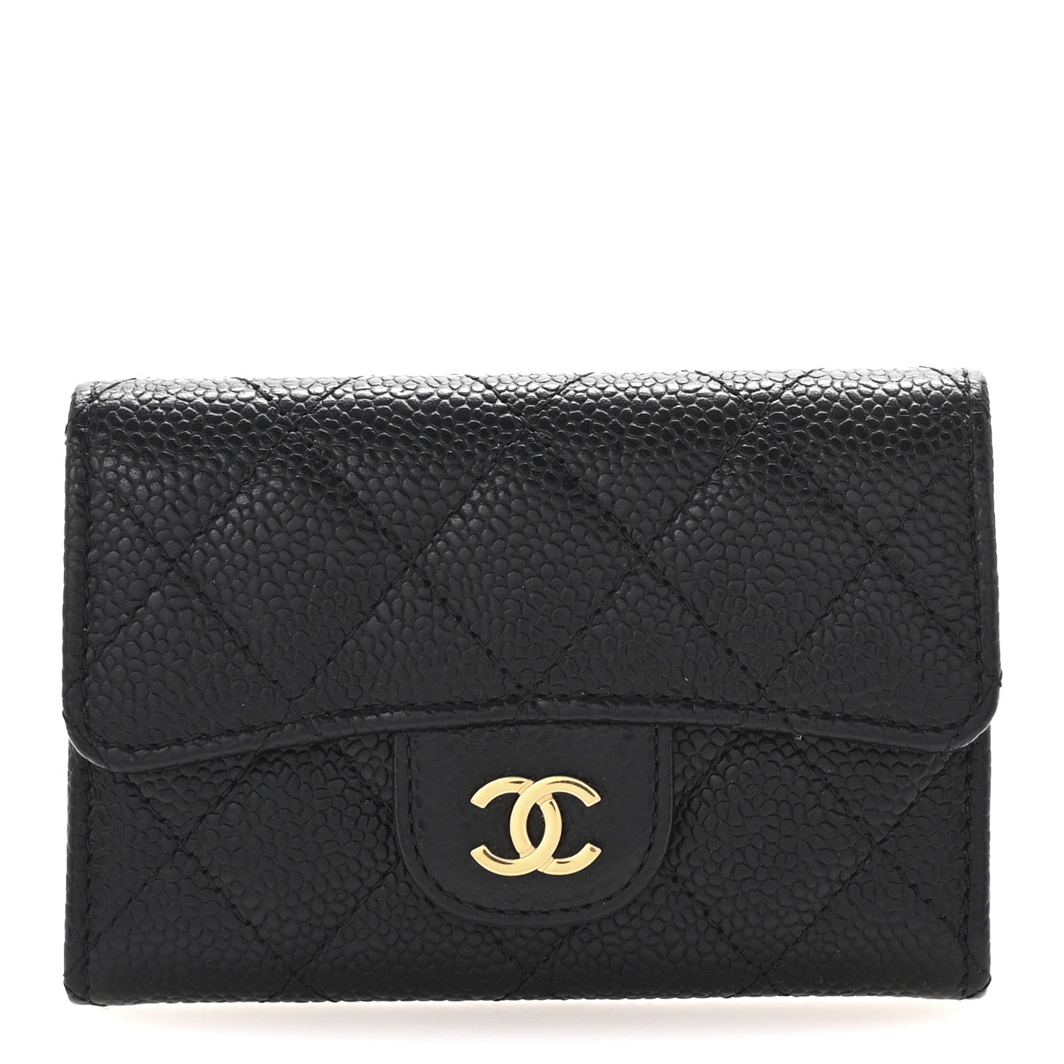 Chanel Caviar Quilted Flap Card Holder Black 1 of 8