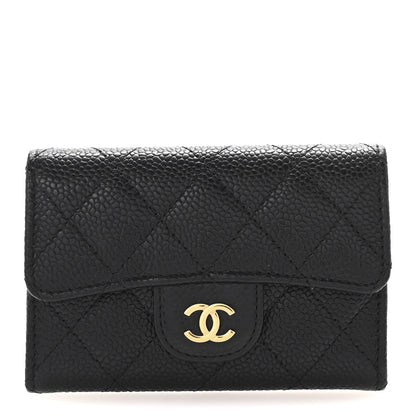 Chanel Caviar Quilted Flap Card Holder Black 1 of 8